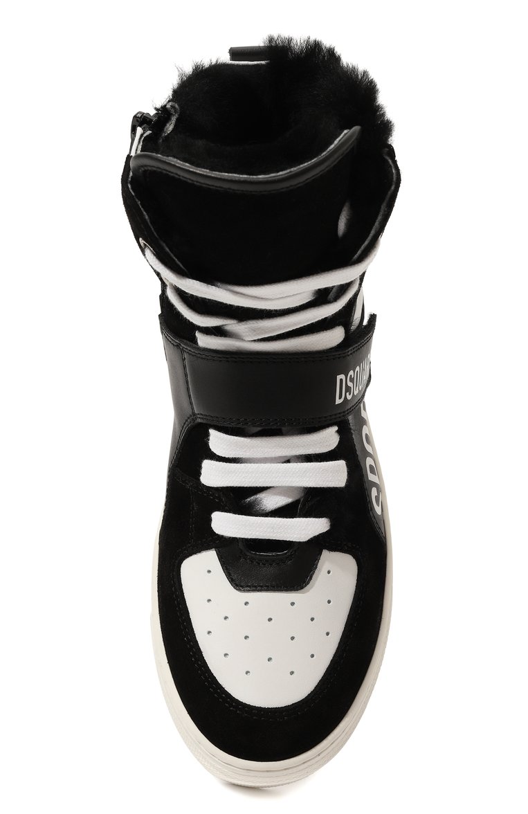 Высокие кеды из кожи DSQUARED2, арт. 75524/36-40, фото 1