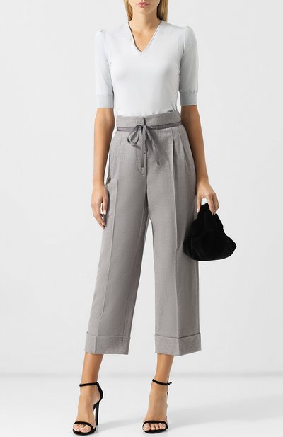 Шерстяные брюки с отворотами GIORGIO ARMANI, арт. 8WHPP00S/T008U, фото 2