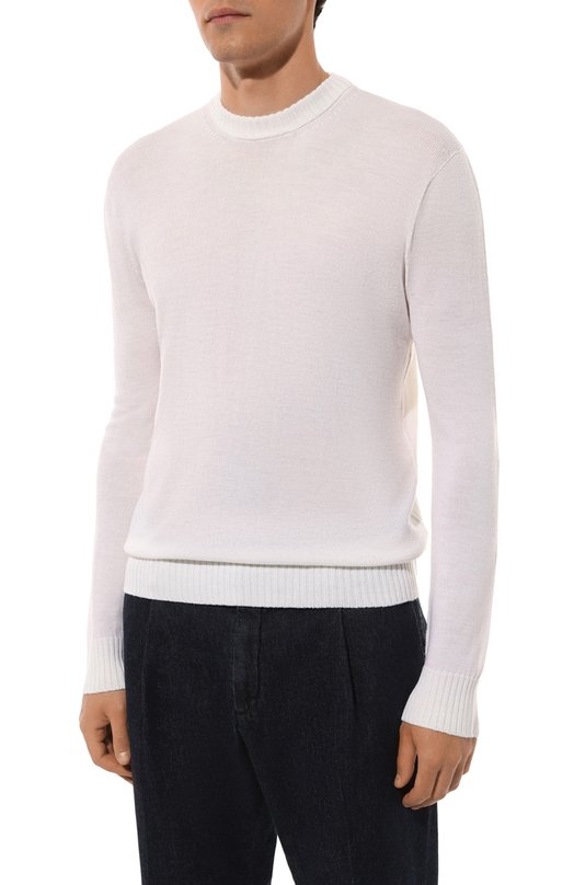 Шерстяной джемпер Il Borgo Cashmere Белый, фото 3