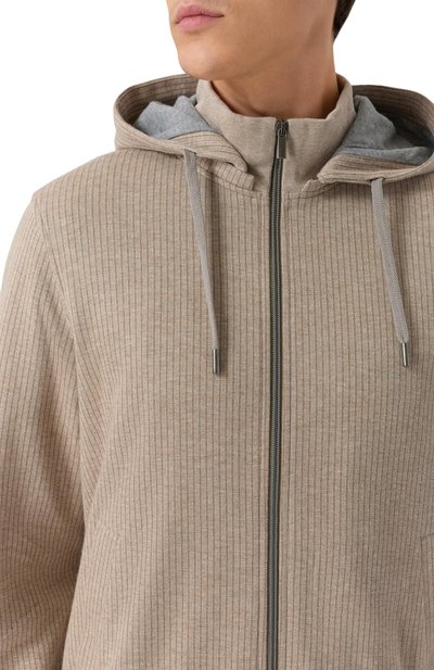 Хлопковая толстовка ANDREA CAMPAGNA бежевого цвета по цене 91950 руб., арт. 19M407.GZ00.CAMP./54, фото 5 Хлопковая толстовка ANDREA CAMPAGNA, арт. 19M407.GZ00.CAMP./54, фото 5