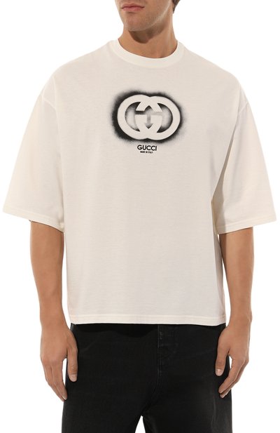 Хлопковая футболка GUCCI, арт. 768462/XJF66, фото 3