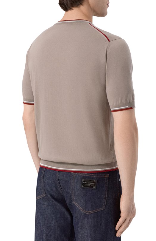 Хлопковый джемпер Stefano Ricci K313051G10/F26146 Бежевый  K313051G10/F26146 Фото 4