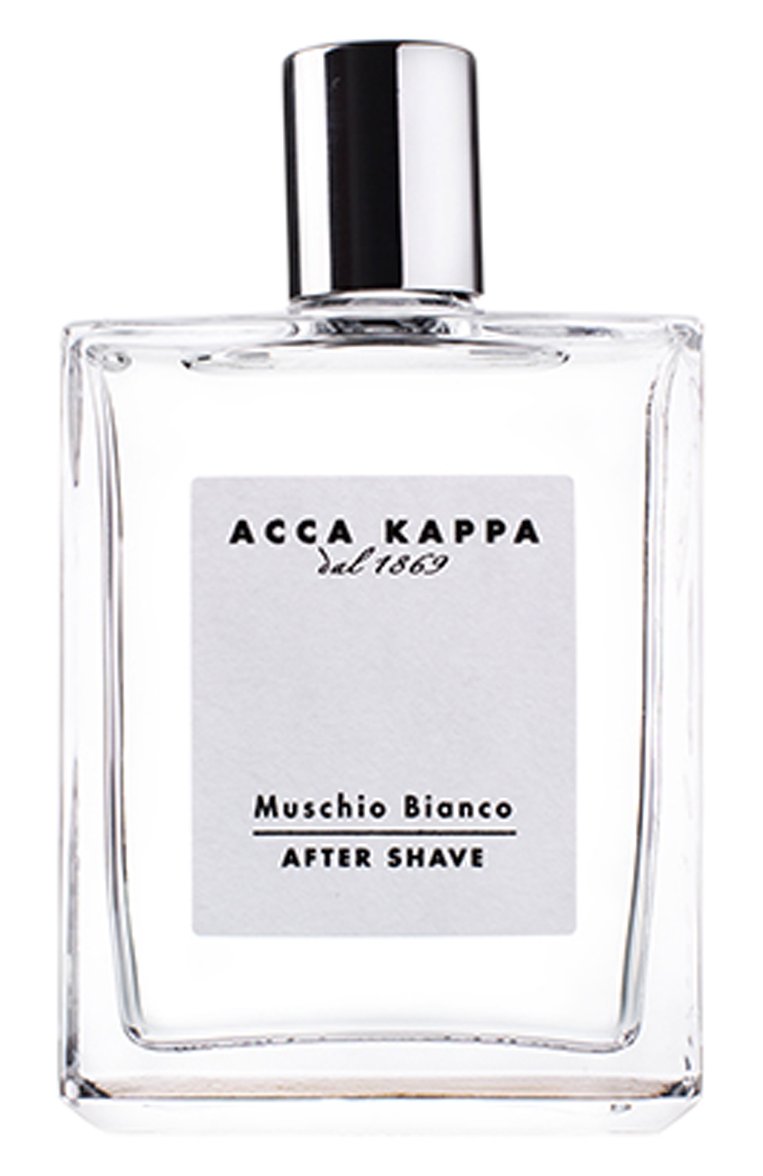 Мужская лосьон после бритья muschio bianco (100ml) ACCA KAPPA бесцветного цвета, арт. 853254 | Фото 1 (Нос: Не проставлено; Региональные ограничения белый список (Axapta Mercury): Не проставлено; Назначение: После бритья; Тип продукта: Лосьоны; Ограничения доставки: flammable)
