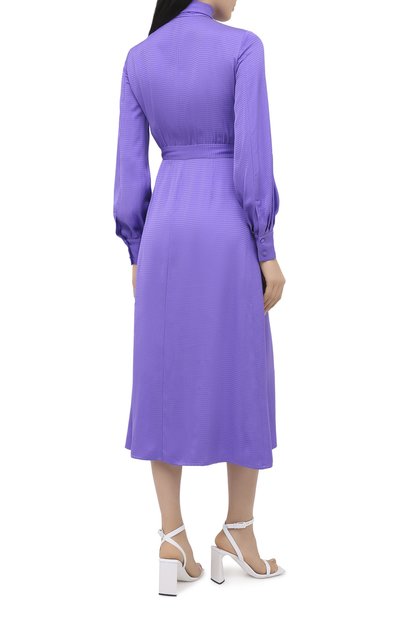 Платье из вискозы MSGM фиолетового цвета по цене 58450 руб., арт. 2941MDA19 207656, фото 4 Платье из вискозы MSGM, арт. 2941MDA19 207656, фото 4