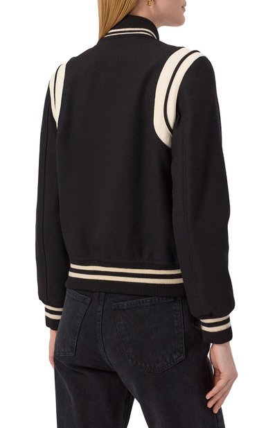 Шерстяной бомбер SAINT LAURENT, арт. 376283/Y180W, фото 4
