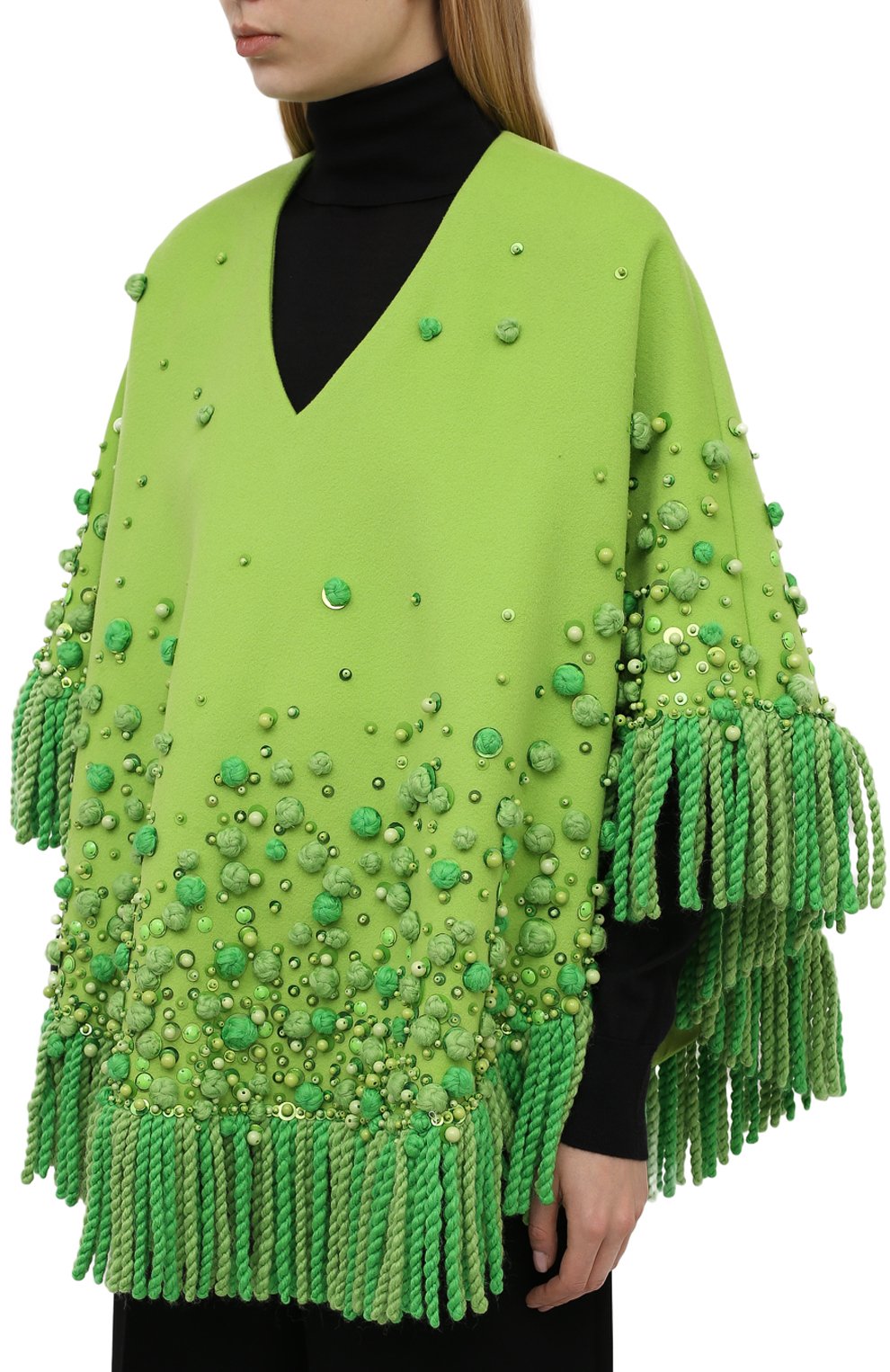 Пончо из шерсти и кашемира VALENTINO, арт. WB3CG2D015E, фото 3