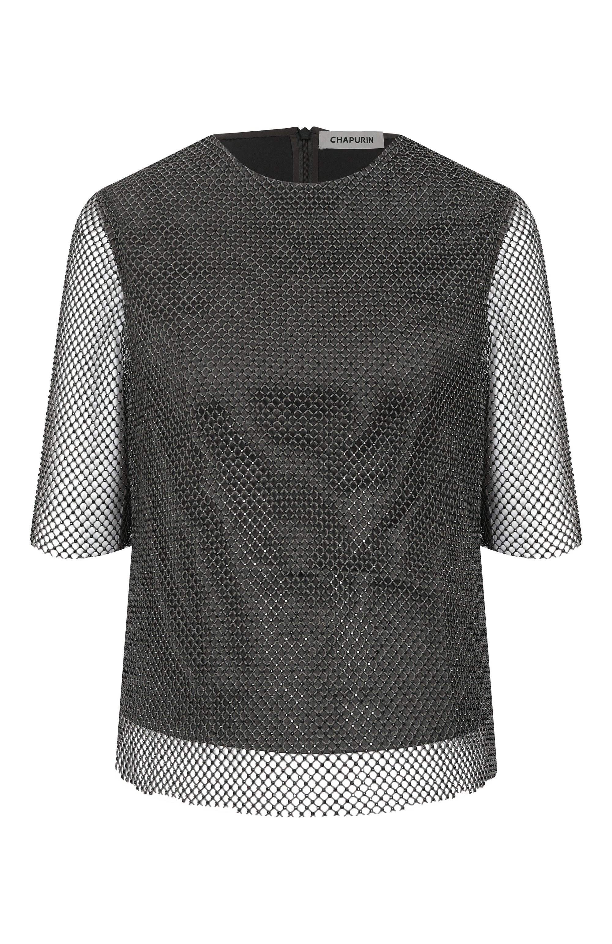Топ с отделкой стразами CHAPURIN, арт. BL/20435/28882-М, фото 1