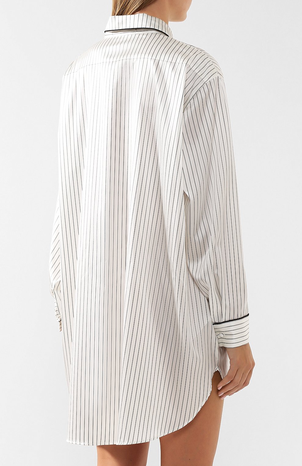 Шелковая сорочка CHANTAL THOMASS черно-белого цвета по цене 28210 руб., арт. TG62_бел, фото 4 Шелковая сорочка CHANTAL THOMASS, арт. TG62_бел, фото 4