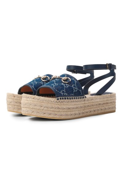 Женские комбинированные сандалии GUCCI, арт. 817228/FAD9U