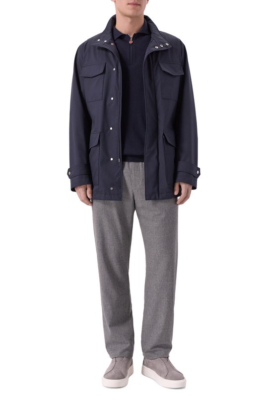 Замшевые кеды Kiton USSA279N0127903 Серый  USSA279N0127903 Фото 2