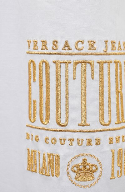 Хлопковая рубашка VERSACE JEANS COUTURE белого цвета по цене 32350 руб., арт. 71HAL223-71DP223 P0PELINE CUBA IRR./N0003, фото 5 Хлопковая рубашка VERSACE JEANS COUTURE, арт. 71HAL223-71DP223 P0PELINE CUBA IRR./N0003, фото 5