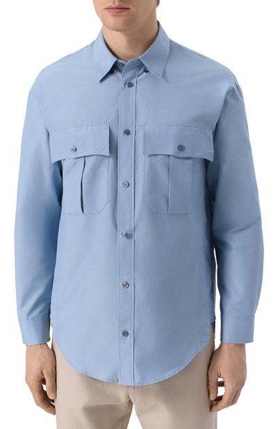 Рубашка из хлопка и шелка EMPORIO ARMANI, арт. EM001530/AF14190, фото 3
