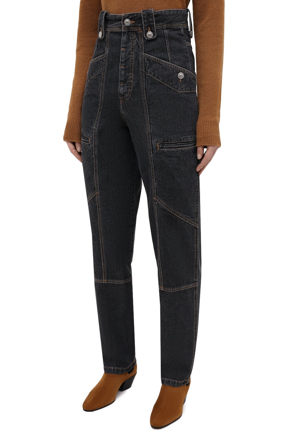 Джинсы ISABEL MARANT ETOILE темно-серого цвета по цене 38500 руб., арт. PA1398-20A034E/NEK0, фото 3 Джинсы ISABEL MARANT ETOILE, арт. PA1398-20A034E/NEK0, фото 3