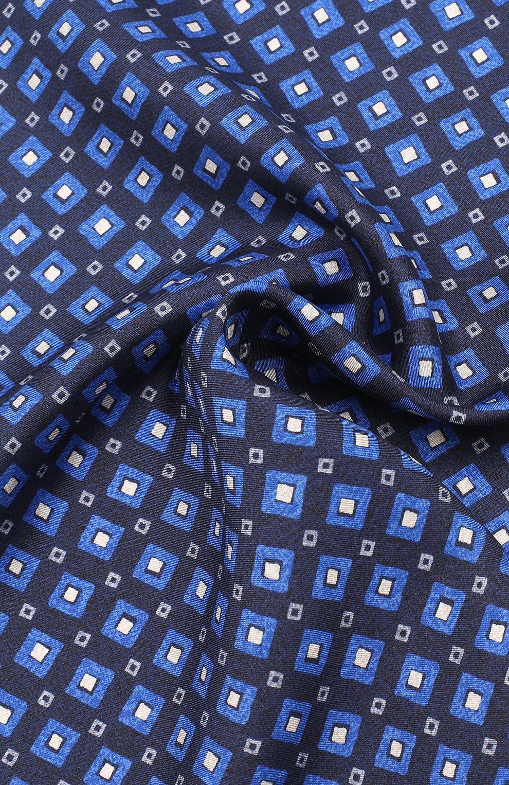 Шелковый платок KITON синего цвета по цене 17700 руб., арт. UP0CHCX03R03, фото 2 Шелковый платок KITON, арт. UP0CHCX03R03, фото 2