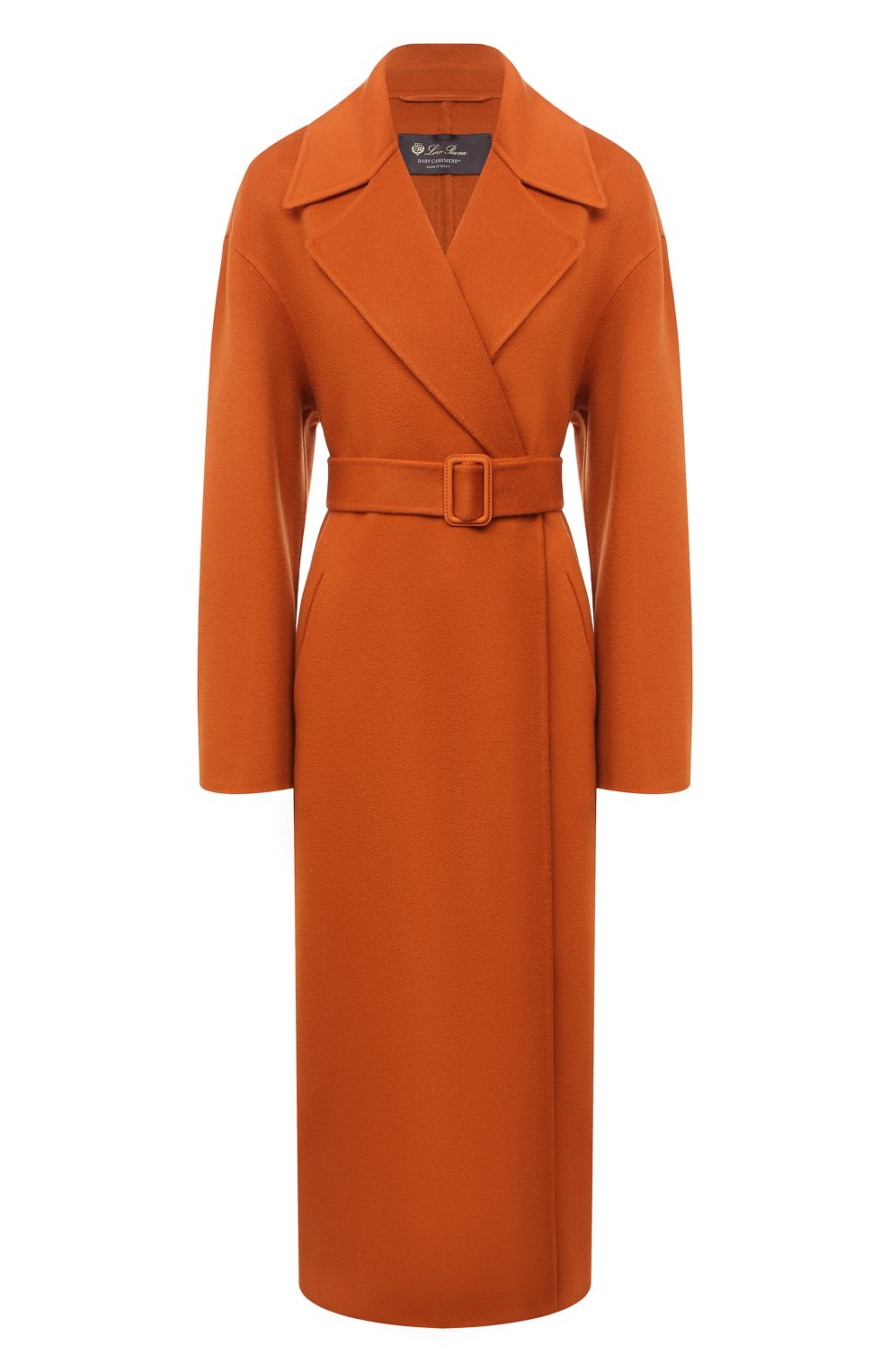 Кашемировое пальто LORO PIANA оранжевого цвета по цене 995000 руб., арт. FAL3652, фото 1 Кашемировое пальто LORO PIANA, арт. FAL3652, фото 1