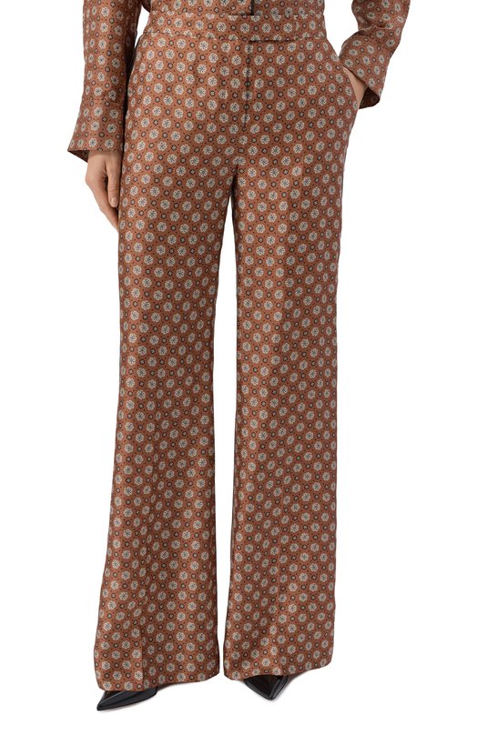 Шелковое брюки Dorothee Schumacher 349203 Коричневый  349203 Фото 3