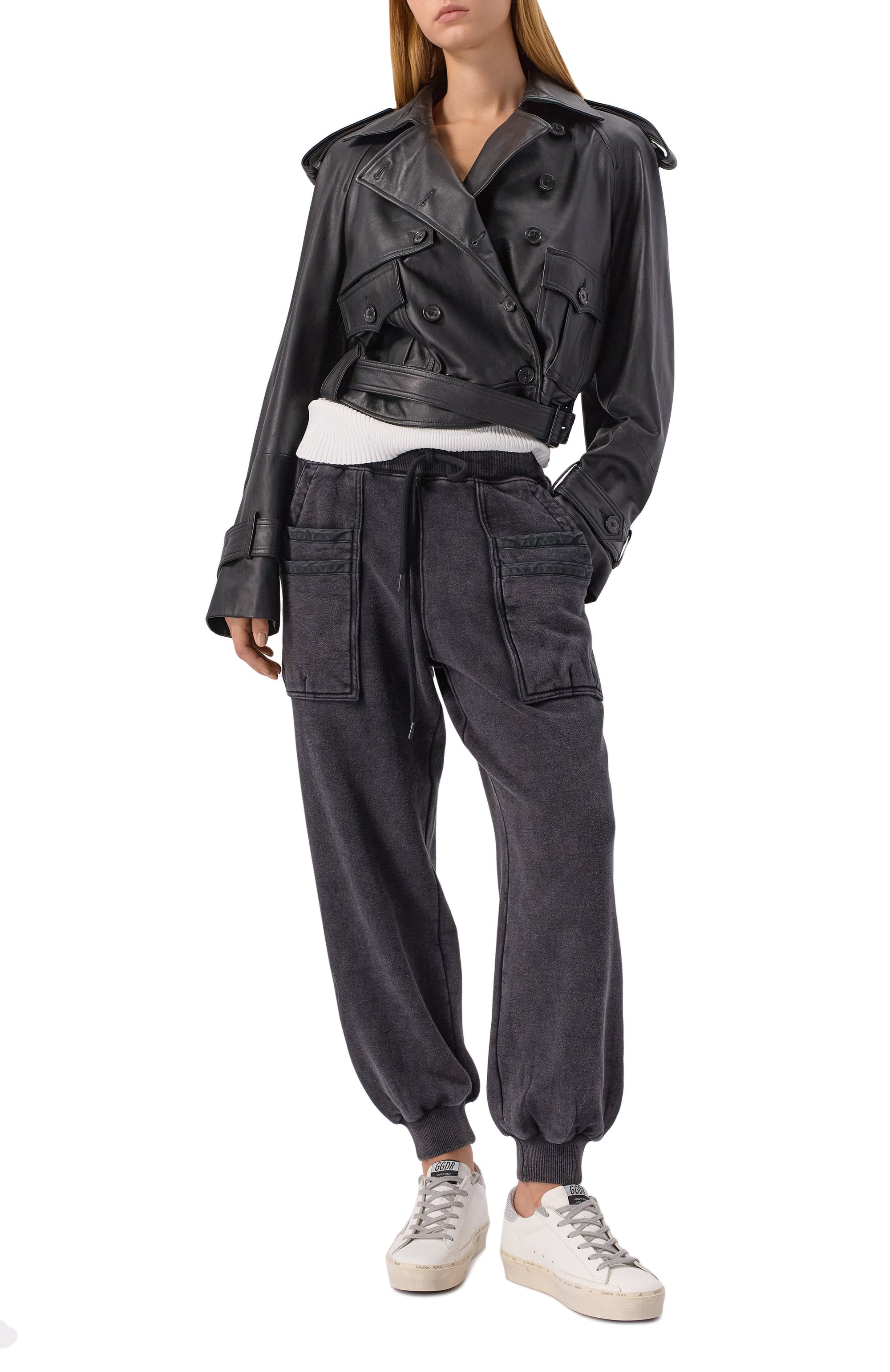 Хлопковые джоггеры R13, арт. R13WK286-K0010, фото 2