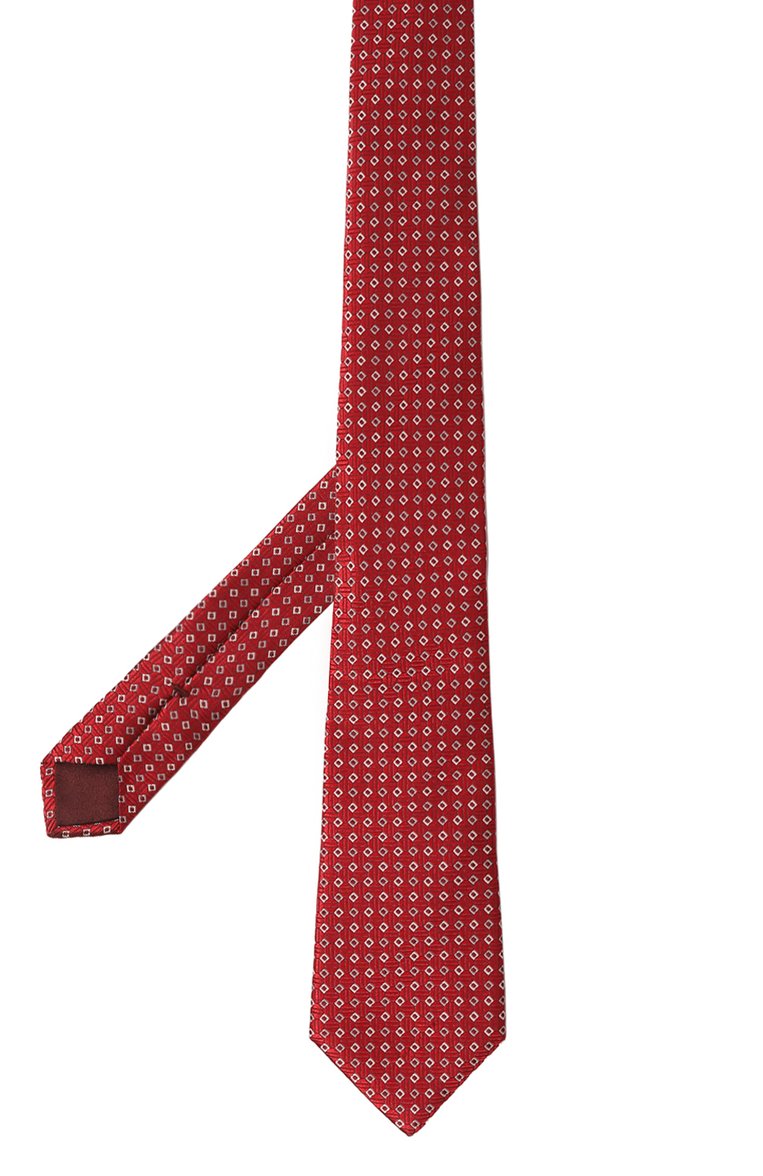 Мужской шелковый галстук GIORGIO ARMANI красного цвета, арт. 360054/4R923 | Ф�ото 3 (Материал: Текстиль, Шелк; Нос: Не проставлено; Принт: С принтом)