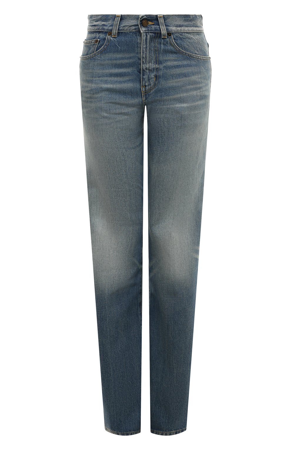Джинсы SAINT LAURENT синего цвета по цене 95650 руб., арт. 705103/YE8634472, фото 1 Джинсы SAINT LAURENT, арт. 705103/YE8634472, фото 1