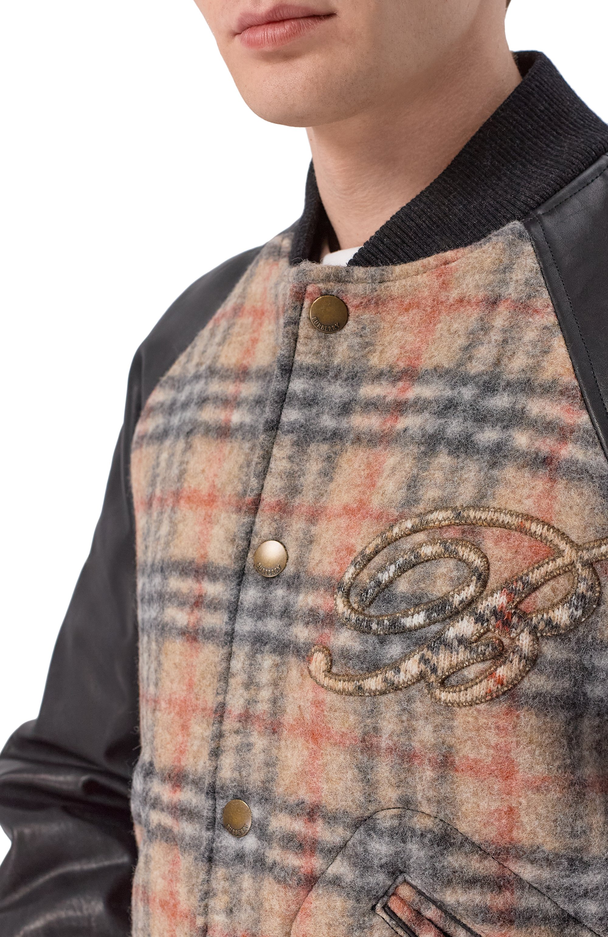 Комбинированный бомбер BURBERRY, арт. 8119190, фото 5