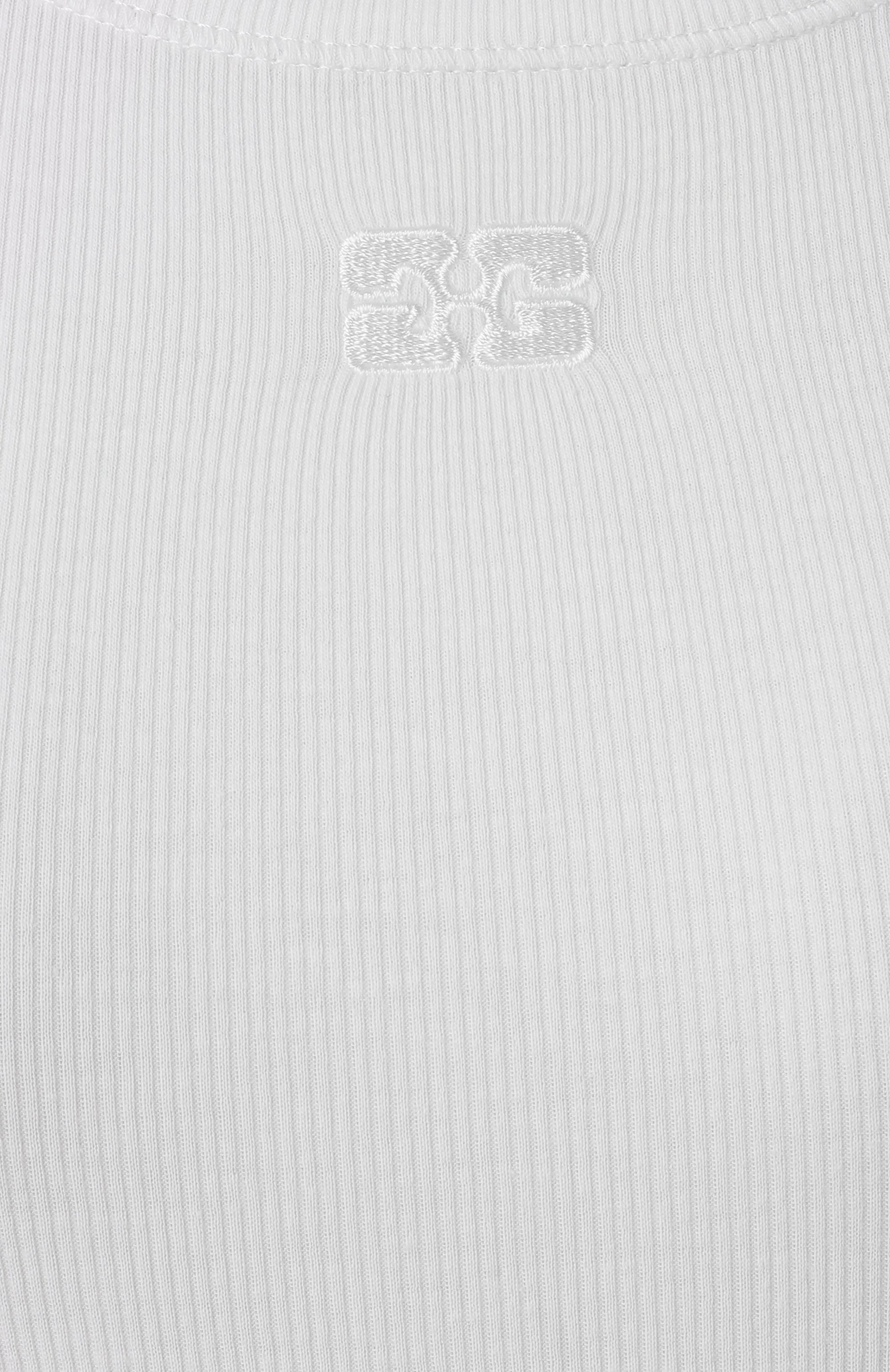 Хлопковая майка GANNI, арт. T3897/3675, фото 6