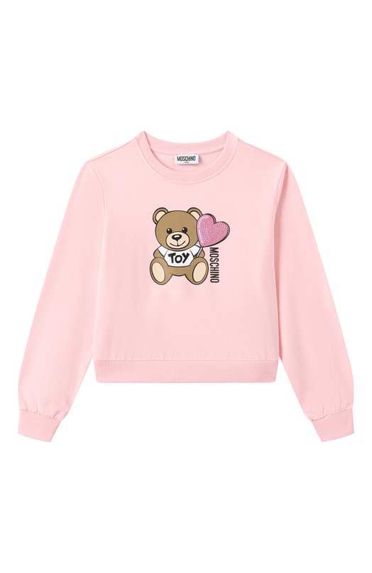 

Хлопковый свитшот Moschino, Розовый