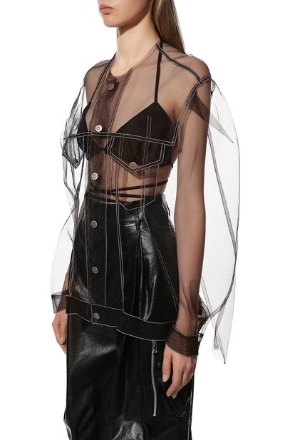 Блузка MAISON MARGIELA черного цвета по цене 99350 руб., арт. S31DL0267/S54505, фото 3 Блузка MAISON MARGIELA, арт. S31DL0267/S54505, фото 3