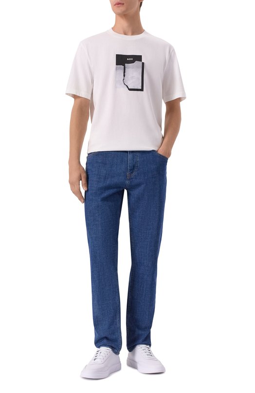 Хлопковая футболка BOSS Orange 50554640 Белый  50554640 Фото 2