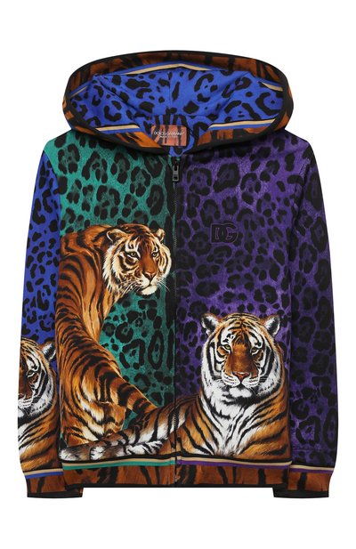 Хлопковая толстовка DOLCE & GABBANA разноцветного цвета по цене 44250 руб., арт. L4SW24/G7C0N/2-6, фото 1 Хлопковая толстовка DOLCE & GABBANA, арт. L4SW24/G7C0N/2-6, фото 1