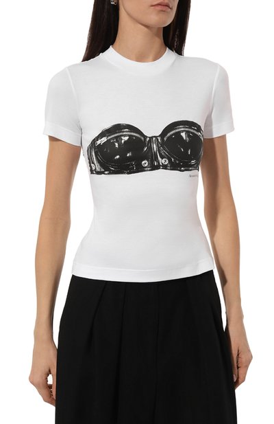 Хлопковая футболка ALEXANDER MCQUEEN, арт. 752355, фото 3