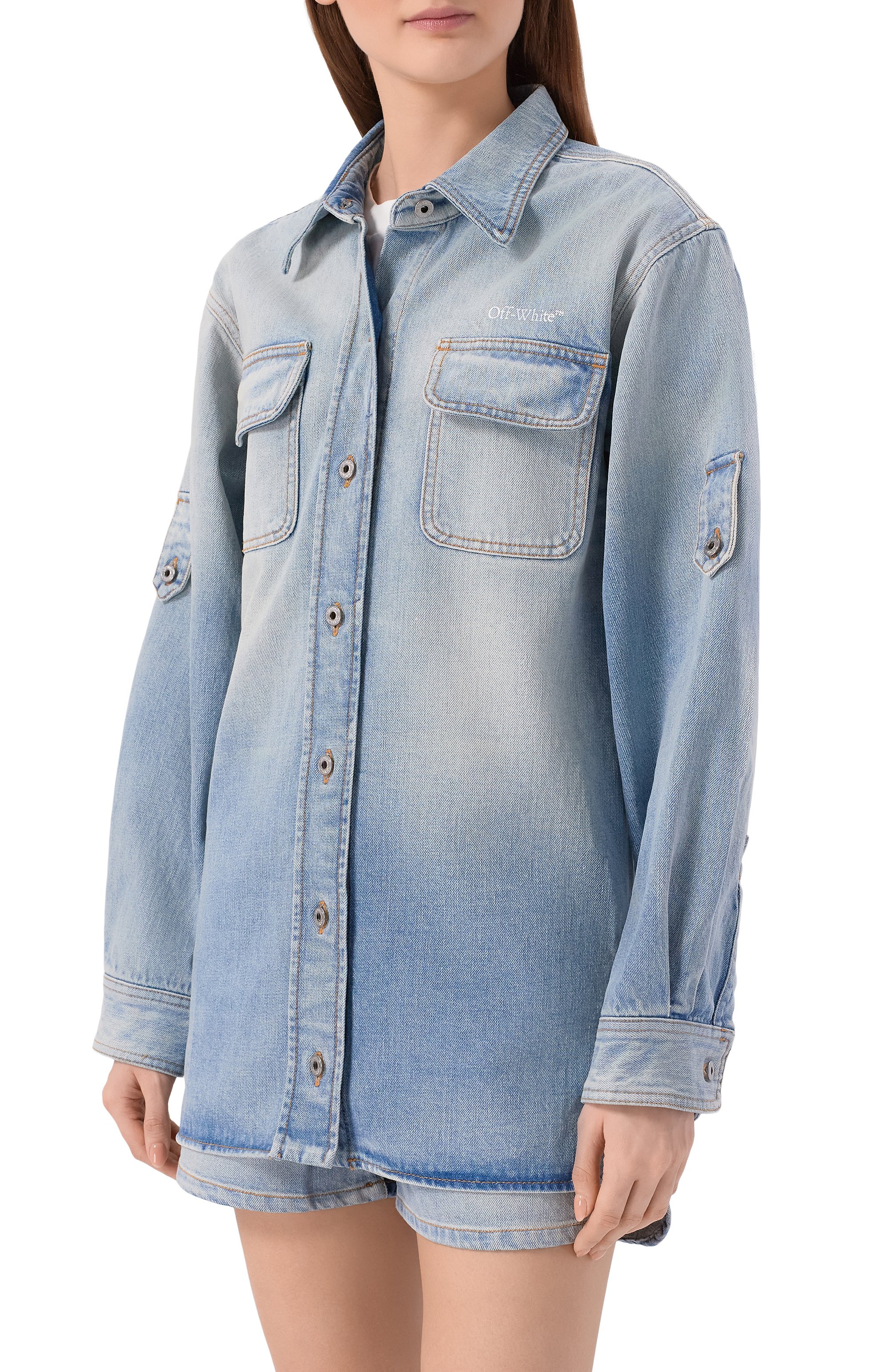 Джинсов ая рубашка half arrow OFF-WHITE, арт. 0WYQ006S26DEN002, фото 3