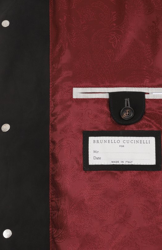 Куртка-рубашка из нубука Brunello Cucinelli MPNAB2029 Чёрный  MPNAB2029 Фото 7