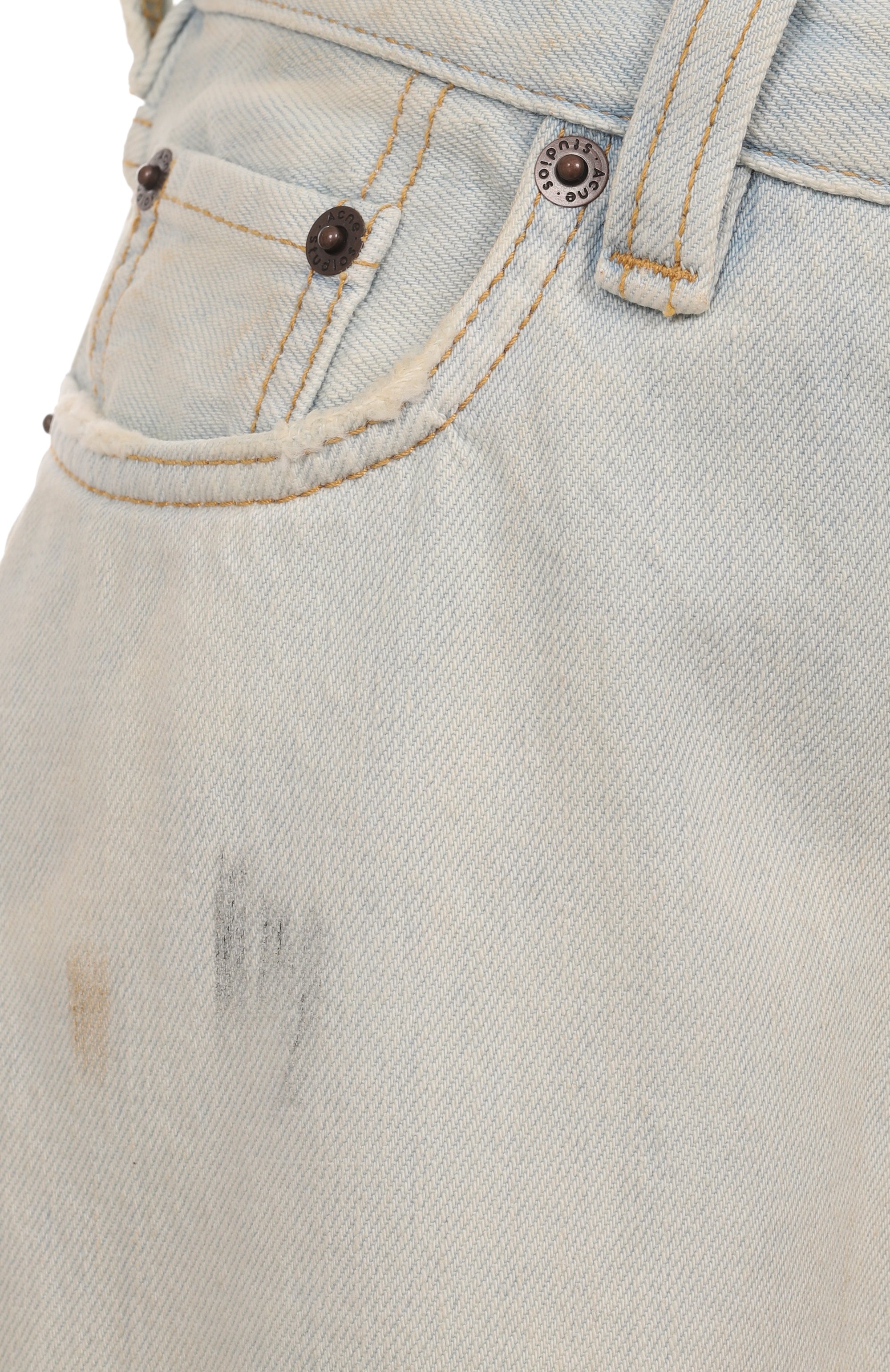 Джинсы ACNE STUDIOS светло-голубого цвета по цене 84200 руб., арт. ACNE STUDI0S 2023F FN SH0REBREAK/A00518, фото 6 Джинсы ACNE STUDIOS, арт. ACNE STUDI0S 2023F FN SH0REBREAK/A00518, фото 6