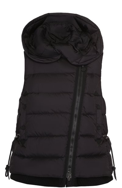 Женский пуховый жилет с капюшоном и косой молнией MONCLER, арт. B2-093-48962-80-53227