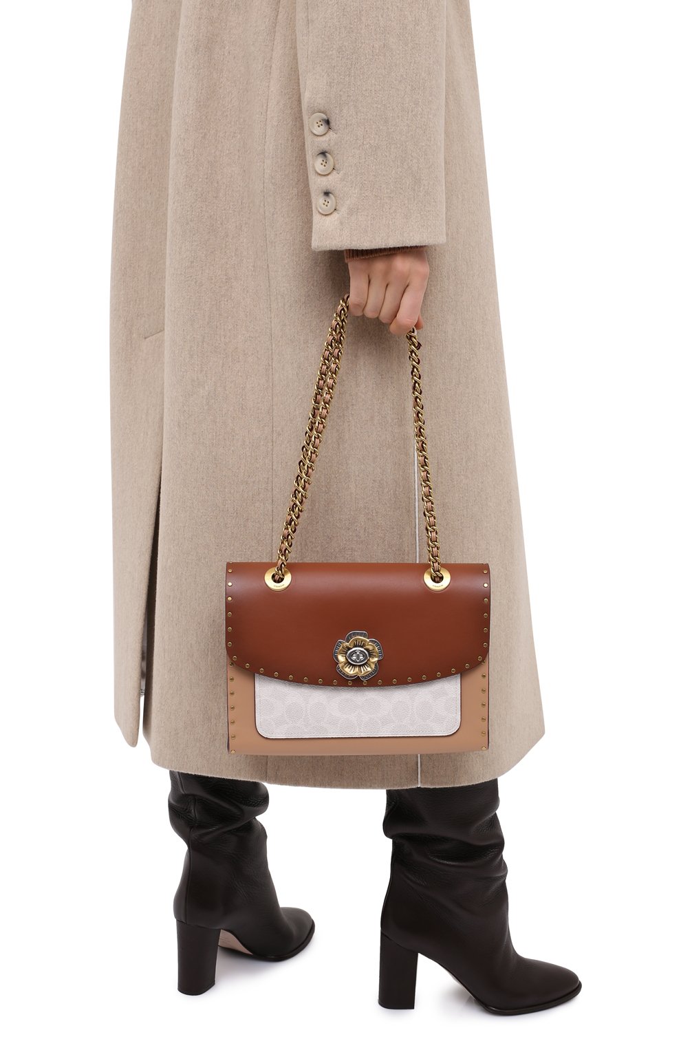 Сумка parker COACH коричневого цвета по цене 59400 руб., арт. 967, фото 5 Сумка parker COACH, арт. 967, фото 5