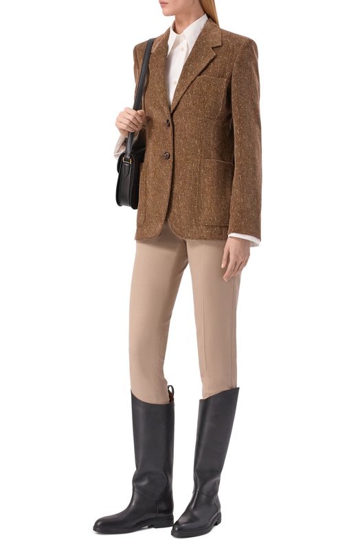 Хлопковый жакет Loro Piana FA04095 Коричневый  FA04095 Фото 2