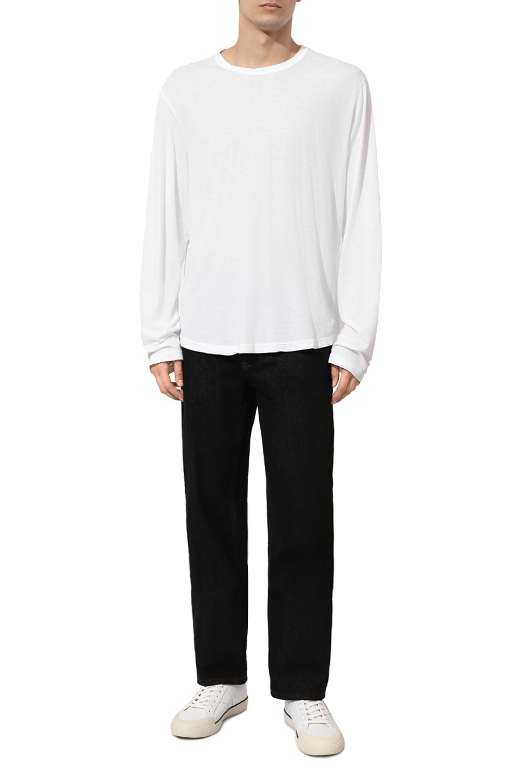 Хлопковый лонгслив JAMES PERSE белого цвета по цене 26850 руб., арт. MKJ3312, фото 2 Хлопковый лонгслив JAMES PERSE, арт. MKJ3312, фото 2