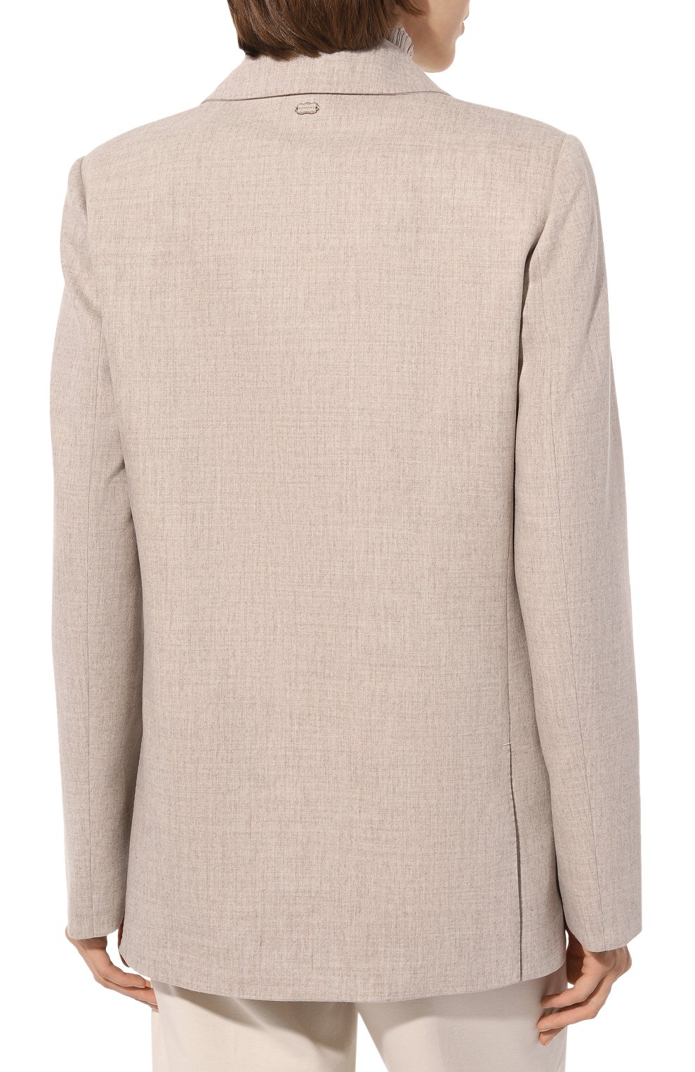 Жакет из шерсти и кашемира AGNONA светло-бежевого цвета по цене 294500 руб., арт. TX0803E/UW035E, фото 4 Жакет из шерсти и кашемира AGNONA, арт. TX0803E/UW035E, фото 4