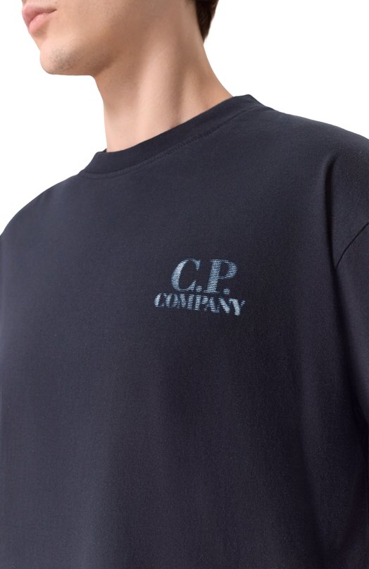Хлопковая футболка C.P. Company 20CMTS143A/110579W Синий  20CMTS143A/110579W Фото 5