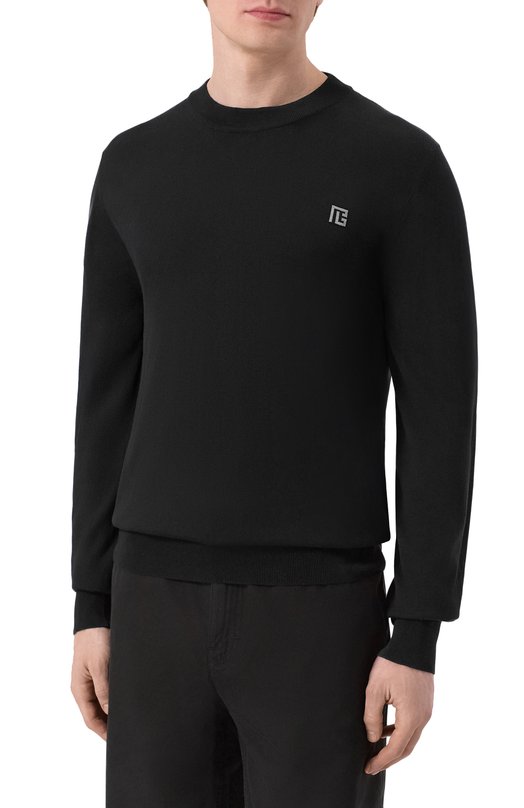 Джемпер из шелка и хлопка Balmain GH1KD000/KJ53 Чёрный  GH1KD000/KJ53 Фото 3