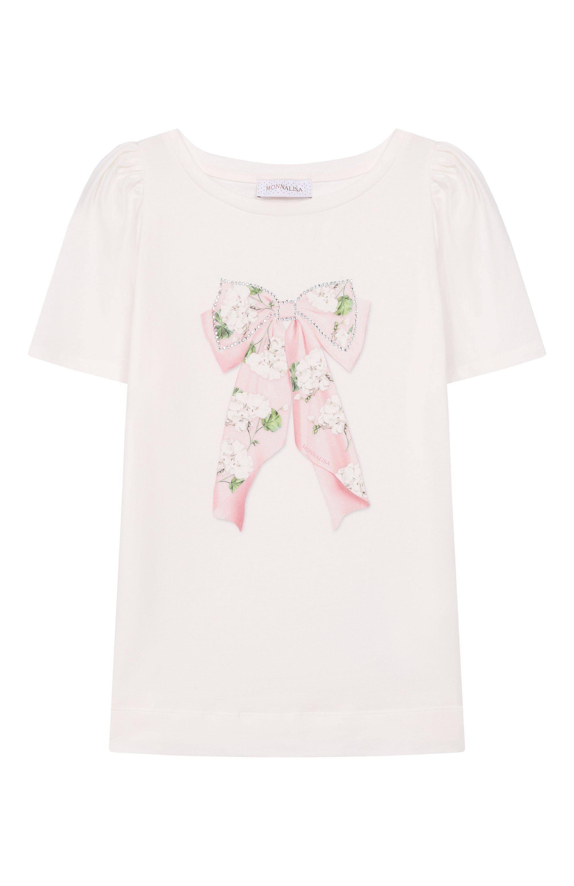 Хлопковая футболка MONNALISA, арт. 71G602, фото 1