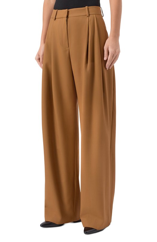 Шерстяные брюки Nina Ricci 25ACPA002/WV0324 Бежевый  25ACPA002/WV0324 Фото 3