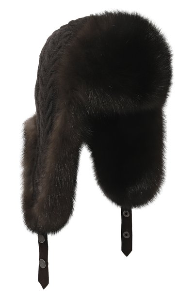 Шапка-ушанка из меха соболя BLACK SABLE, арт. BS-47CF1, фото 1