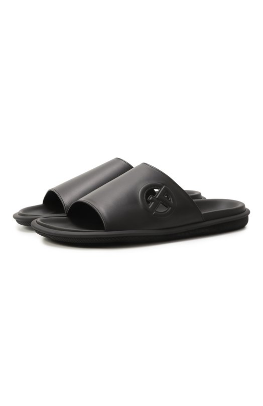 Кожаные шлепанцы Giorgio Armani X2P097/XF731 Чёрный X2P097/XF731