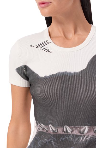 Хлопковая футболка BLUMARINE, арт. 2T109A, фото 5