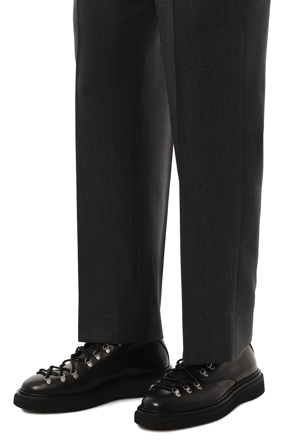 Кожаные хайкеры CAMERLENGO, арт. 16699/NER0+GRIGI0, фото 3