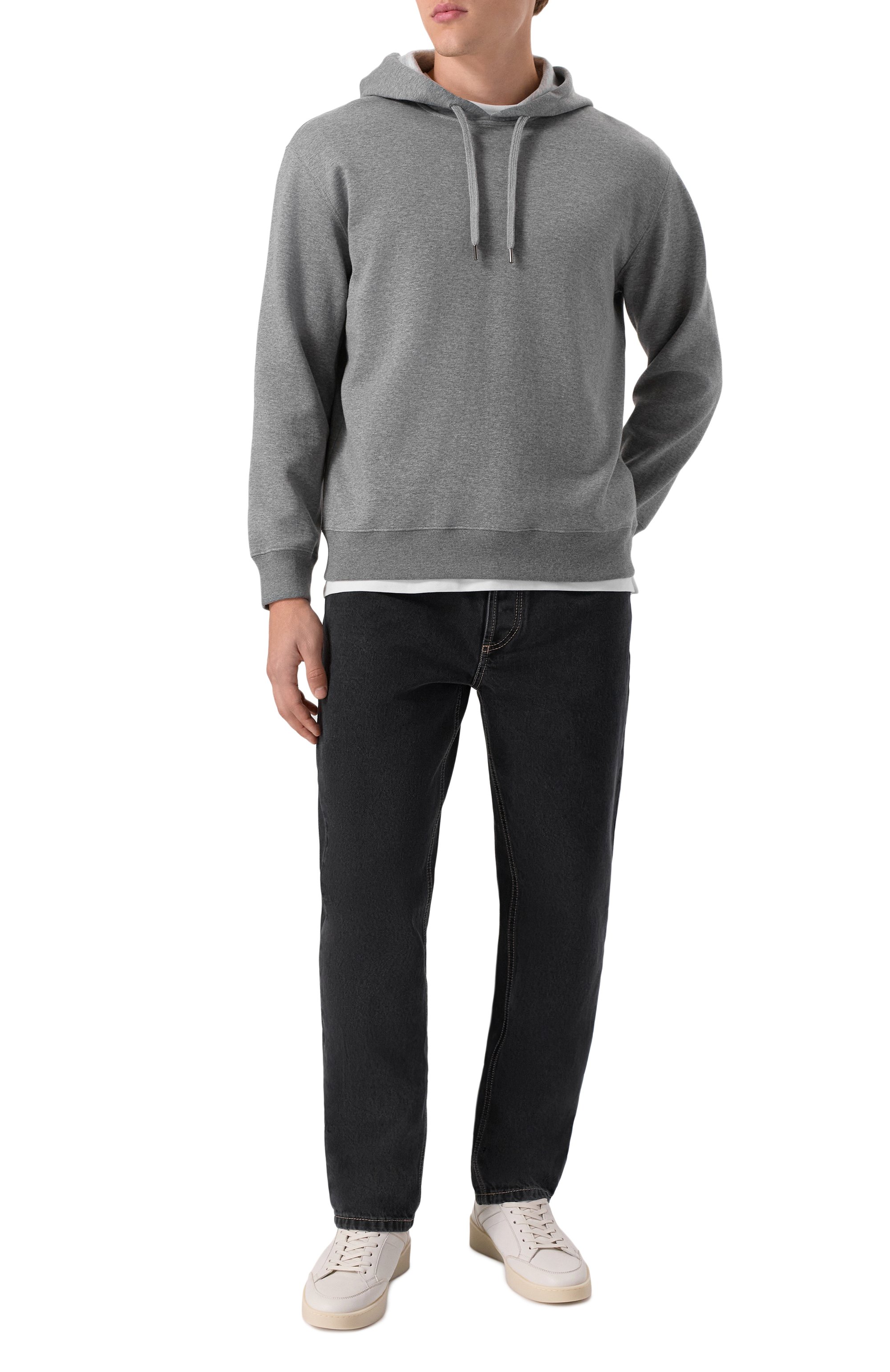 Джинсы traditional fit BRUNELLO CUCINELLI темно-серого цвета по цене 105000 руб., арт. M240PB3210, фото 2 Джинсы traditional fit BRUNELLO CUCINELLI, арт. M240PB3210, фото 2