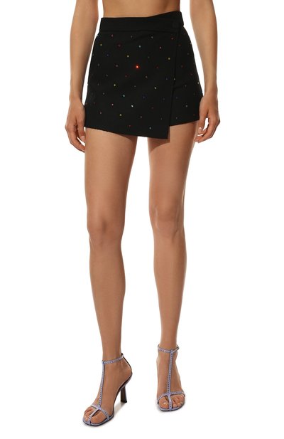 Юбка-шорты с отделкой стразами MSGM, арт. 3341MDB02X 227612, фото 3