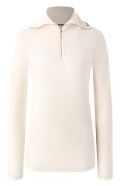 Женская водолазка JIL SANDER кремового цвета, арт. J40GC0021-J70021 | Фото 1 (Материал внешний: Шерсть, Синтетический материал; Рукава: Длинные; Длина (для топов): Стандартные; Стили: Минимализм; Женское Кросс-КТ: Водолазка-одежда)