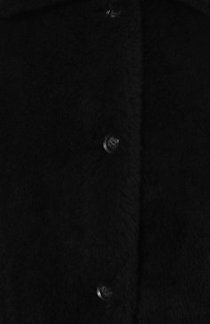 Женская шуба METEO YVES SALOMON черного цвета, арт. 23WMV02255LATI | Фото 5 (Женское Кросс-КТ: Мех; Материал внешний: Шерсть; Рукава: Длинные; Материал сплава: Проставлено; Драгоценные камни: Проставлено; Длина (верхняя одежда): Короткие; Стили: Кэжуэл)